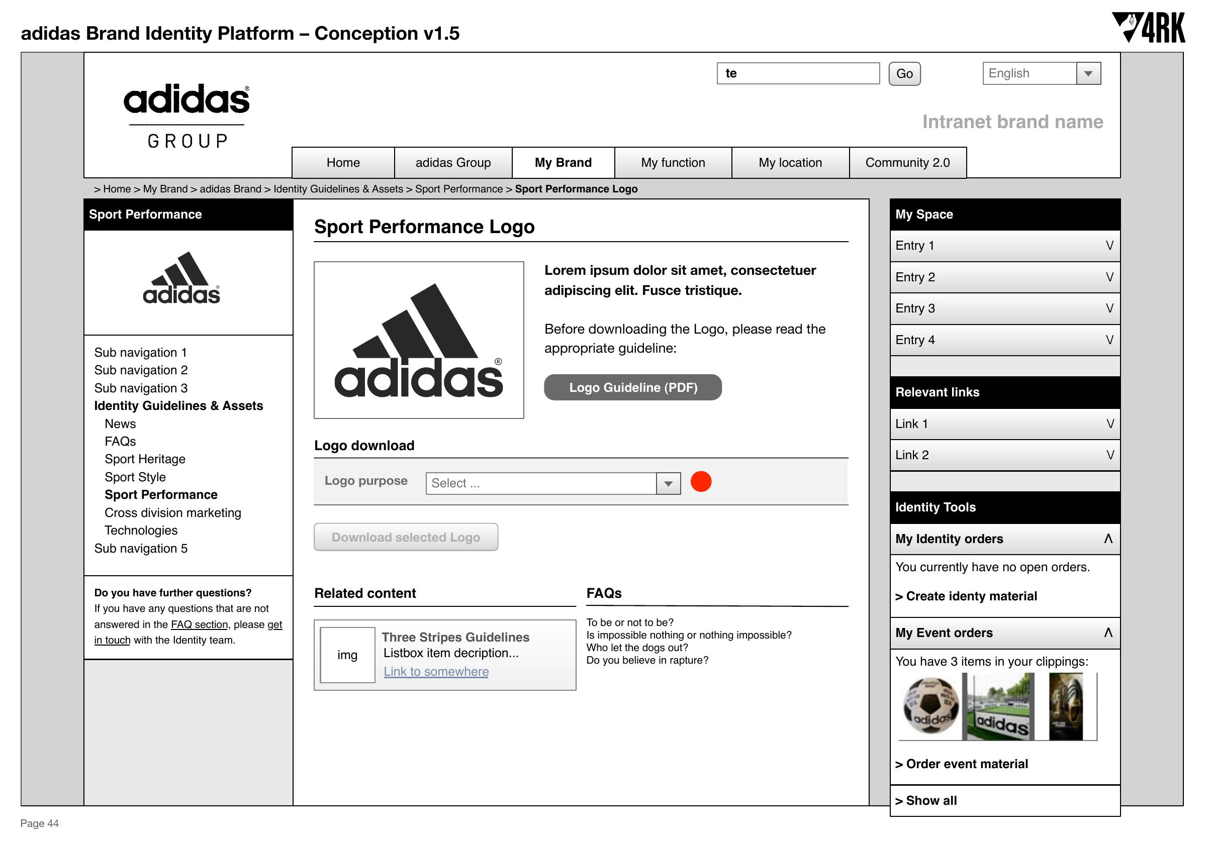 Logo download flow, step 1: select logo purpose