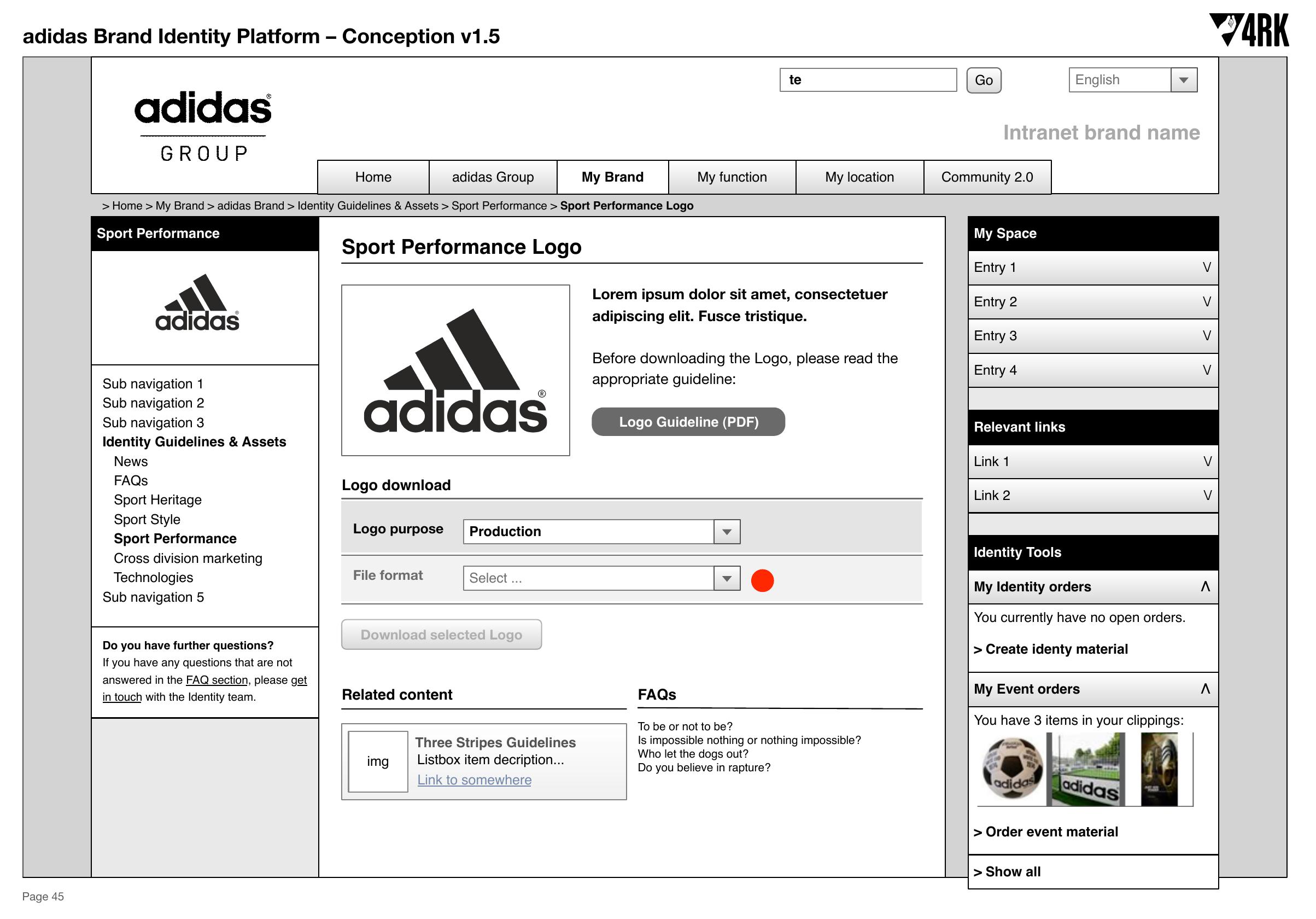 Logo download flow, step 2: select file format