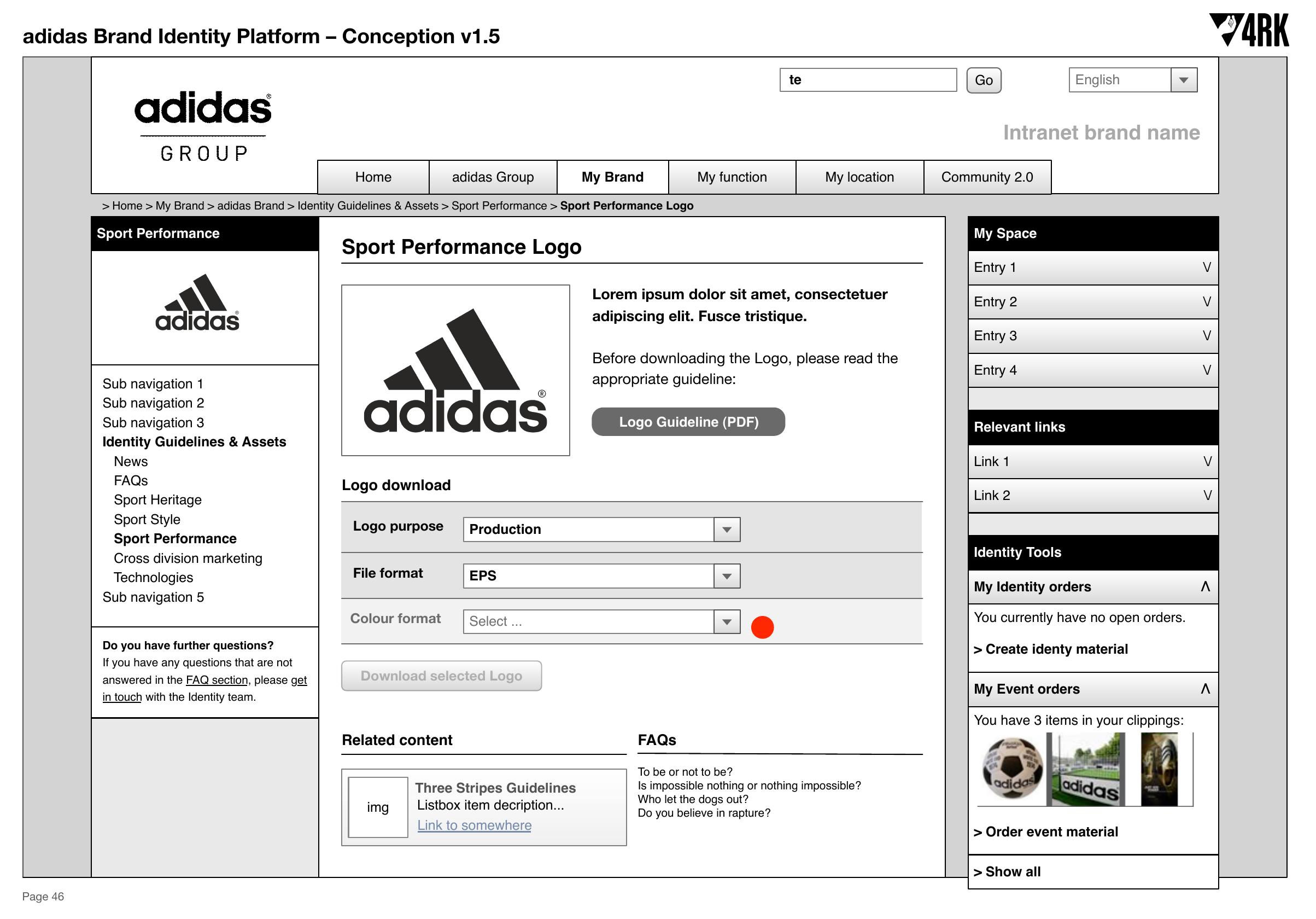 Logo download flow, step 3: select colour format