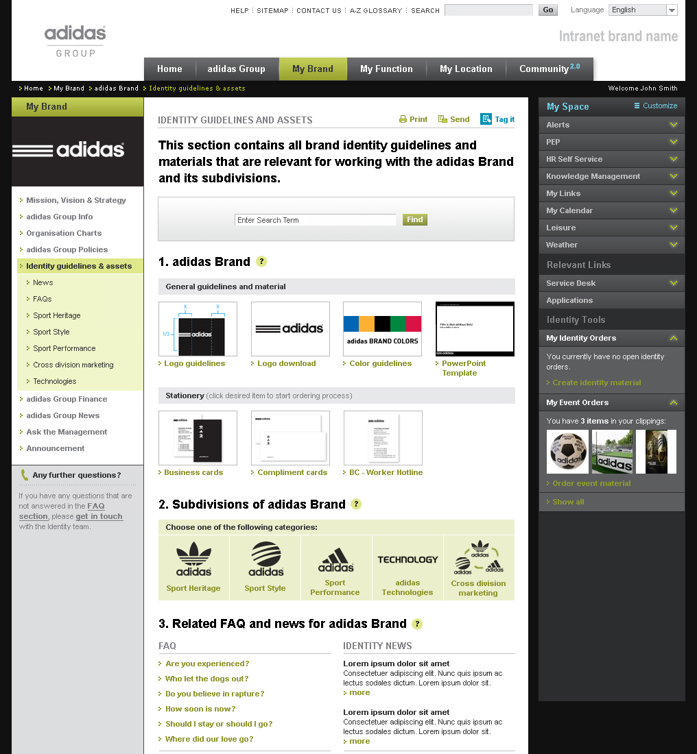 Identity Guidelines & Assets index page