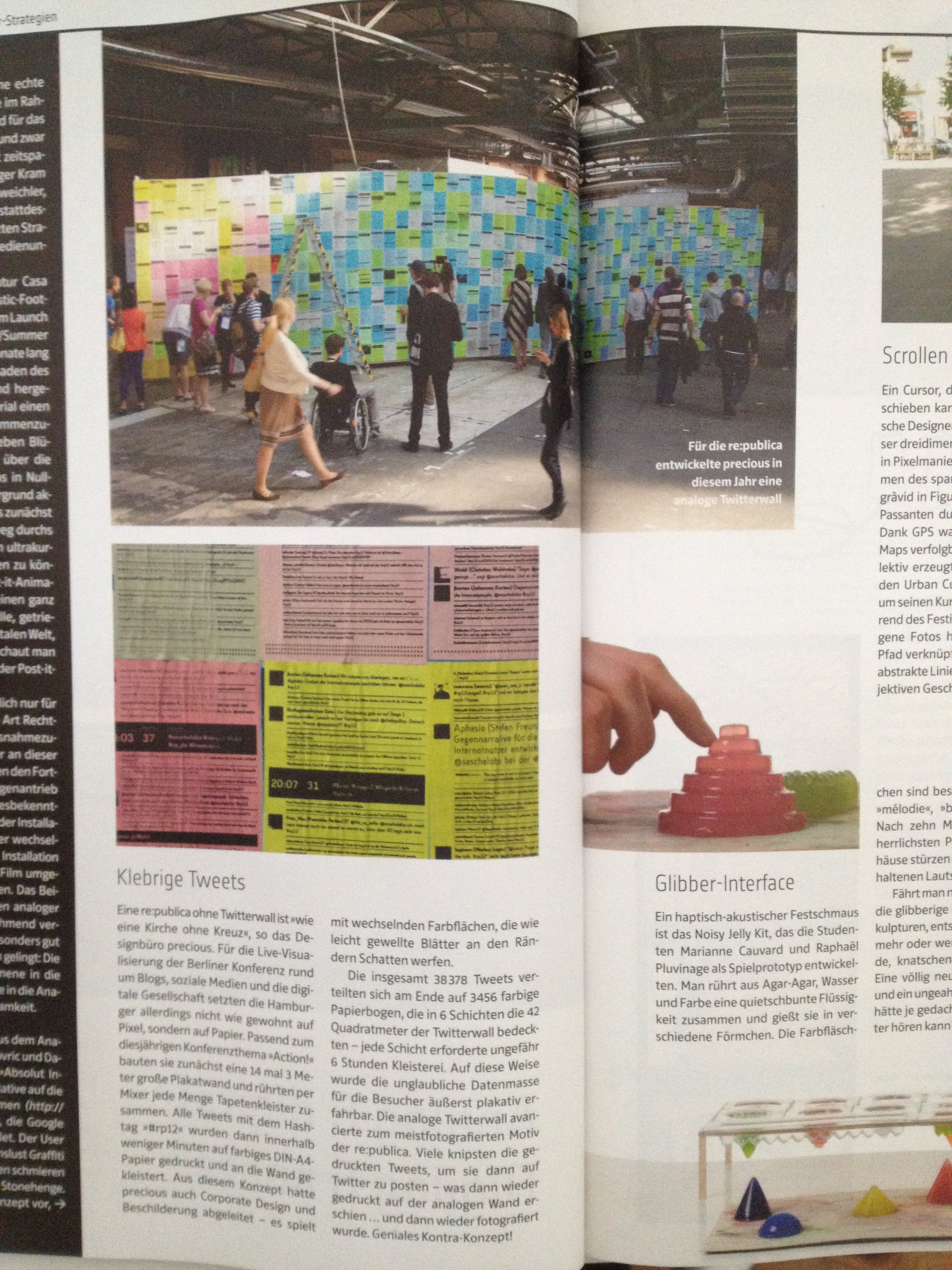 Analog Twitterwall feature in PAGE Magazine.